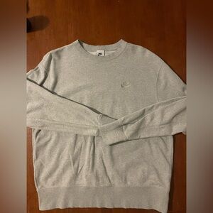 Nike Sportswear Club Fleece Crewneck Sweatshirt - Heather Grey - Size Large -
